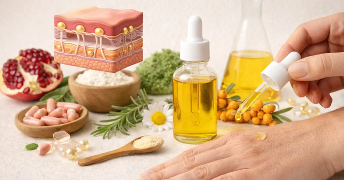 Collagen-boosting face oil for youthful skin