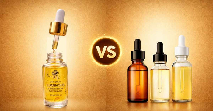 Face Panacea 24K Gold Face Oil vs regular face oil for glowing and youthful skin