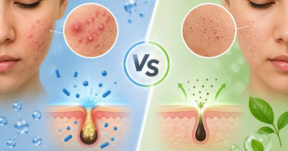 benzoyl peroxide vs salicylic acid comparison for acne treatment