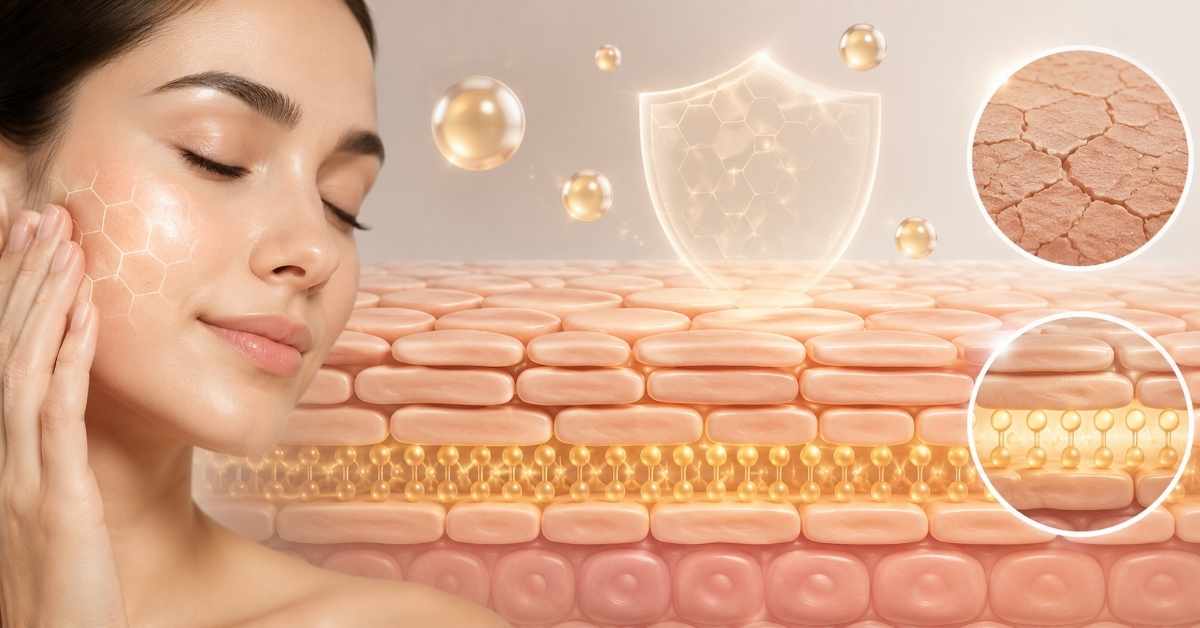 ceramides in the skin barrier reducing moisture loss