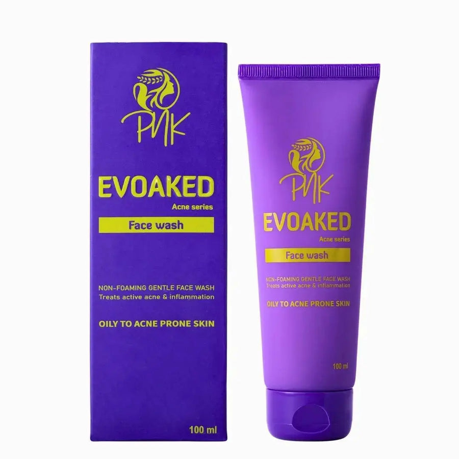 Evoaked Acne Series – Acne Control Face Wash (2.5% Benzoyl Peroxide) Clinically Proven Acne Control with Hydration Protection Pnk Beauty