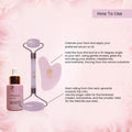 PNK Radiance Rose Quartz Gua Sha & Jade Roller (Combo set)