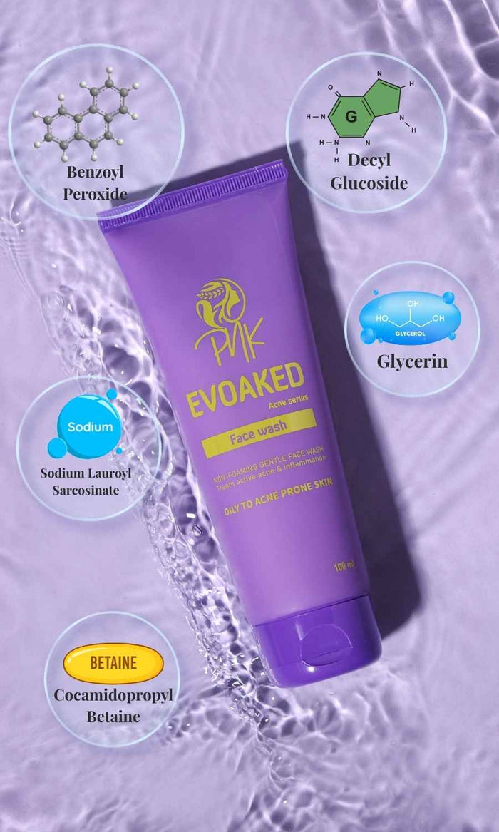 Evoaked Acne Series – Acne Control Face Wash (2.5% Benzoyl Peroxide)