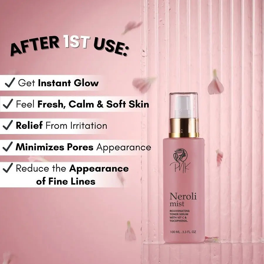 Neroli Mist Toner <br> Infused with vitamin C and Tocopherol - Pnk Beauty