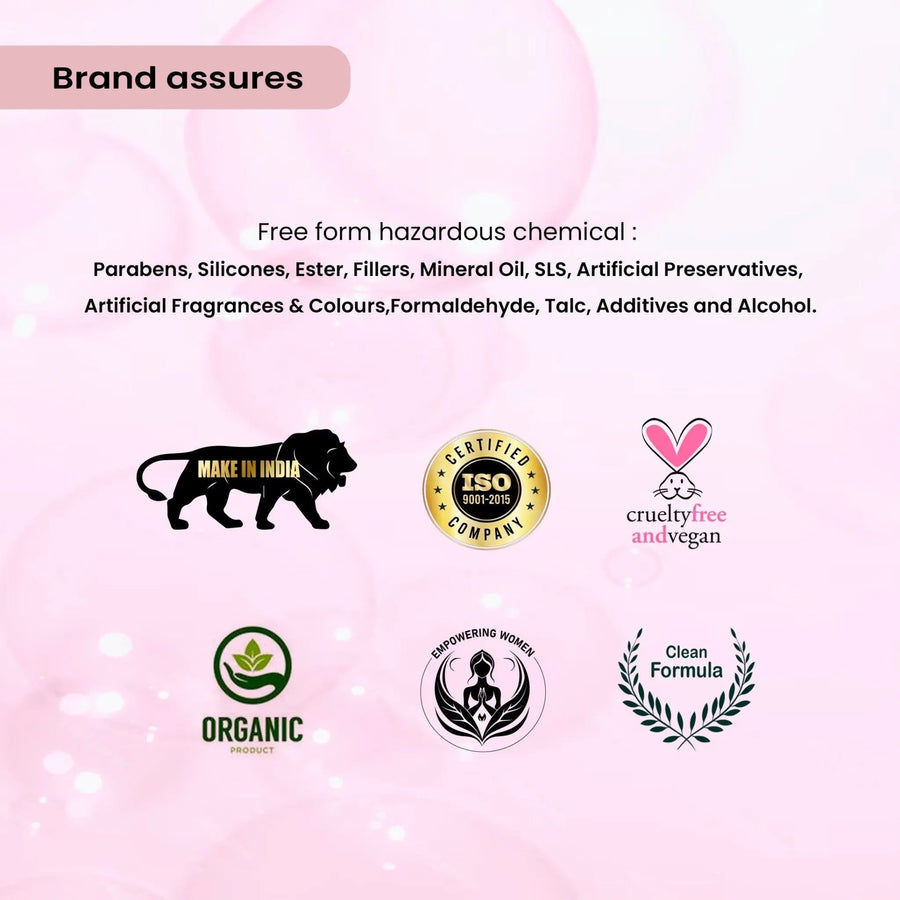 Clean, vegan, organic skincare free from parabens, silicones, and harsh chemicals. Cruelty-free, ISO certified, made in India.